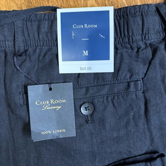 NWT women’s Black 100% linen drawstring pants wide leg. Sz M sustainable - Picture 5 of 11